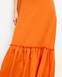 Robe longue à bretelles Tallia - Fantasy Orange
