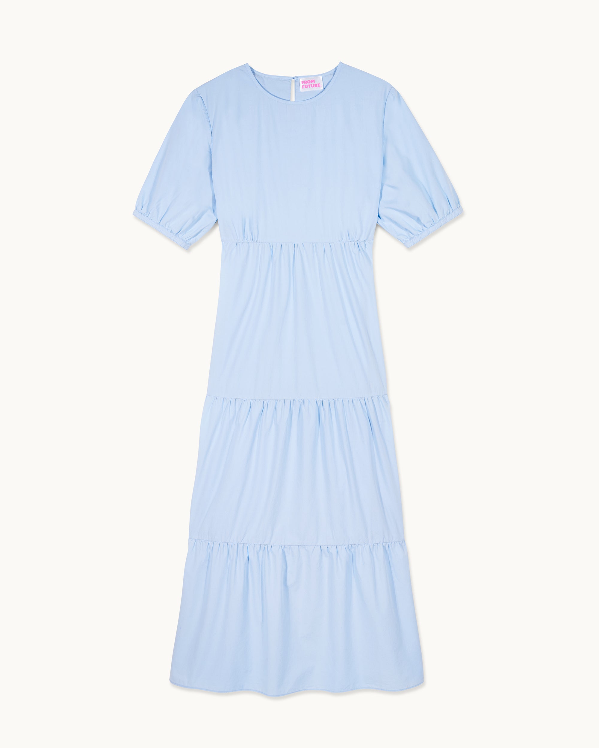 BABY BLUE / NEW / QTY : 117 / Robe Longue Manches Courtes Nella - Baby Blue
