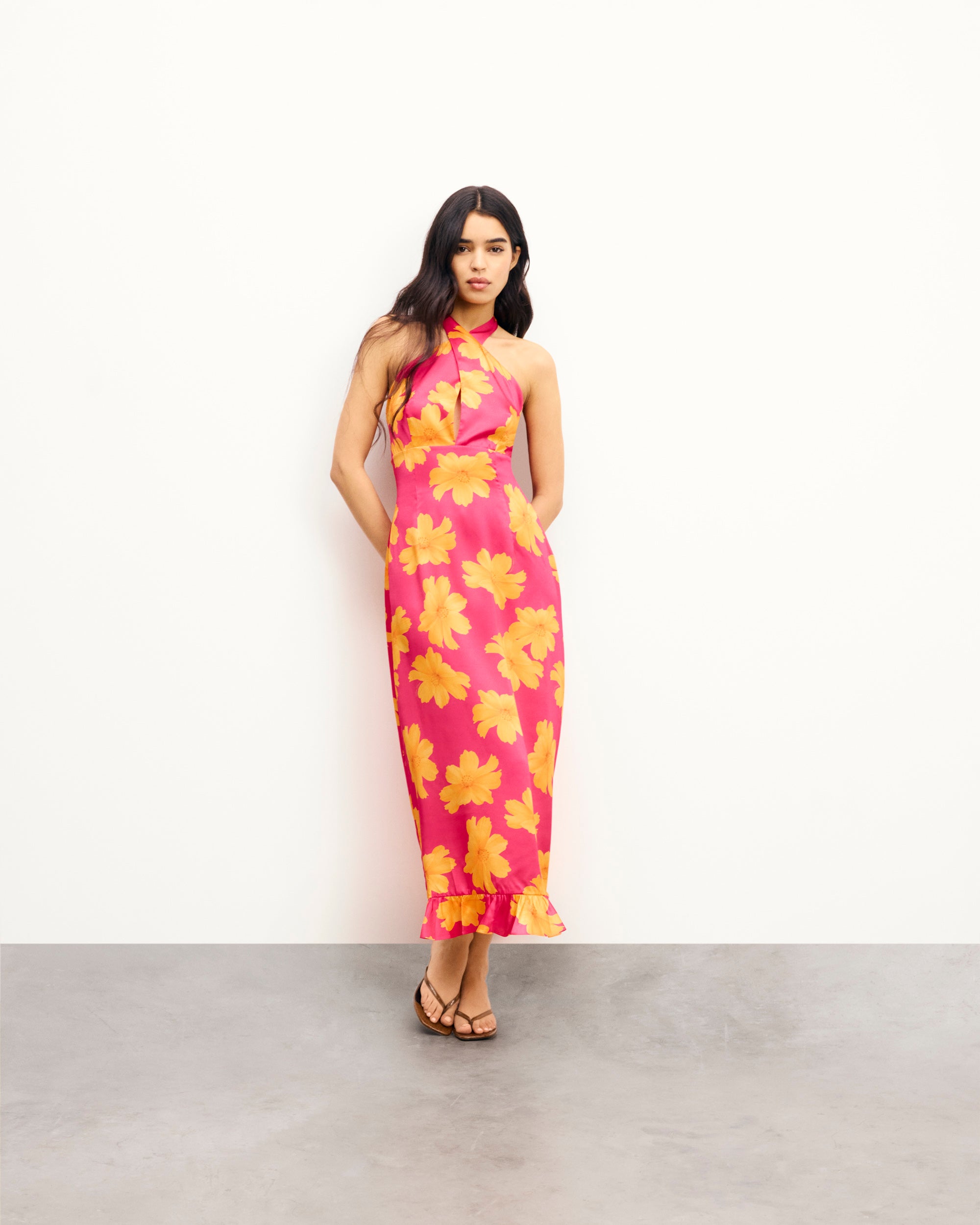 FLOATING GARDEN / NEW / QTY : 65 / Robe Longue Dos Nu Alma - Floating Garden