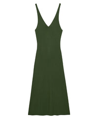 Robe longue à bretelles - Kaki