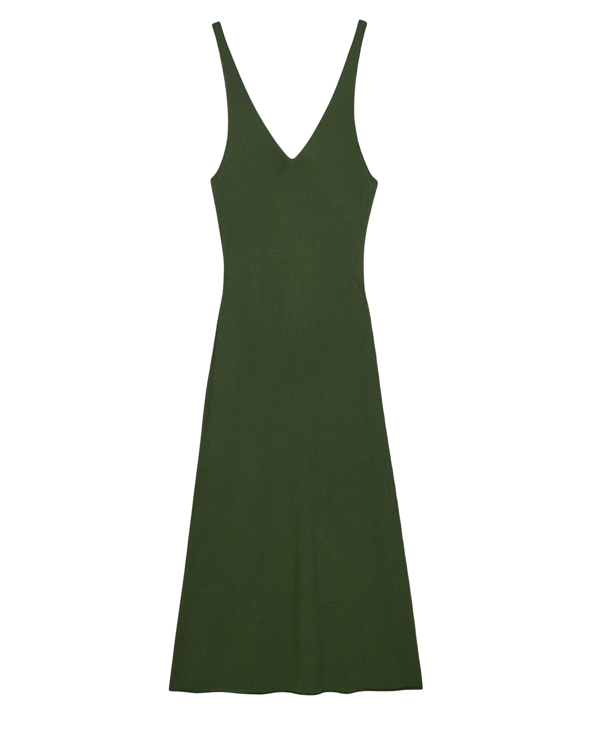 Robe longue à bretelles - Kaki