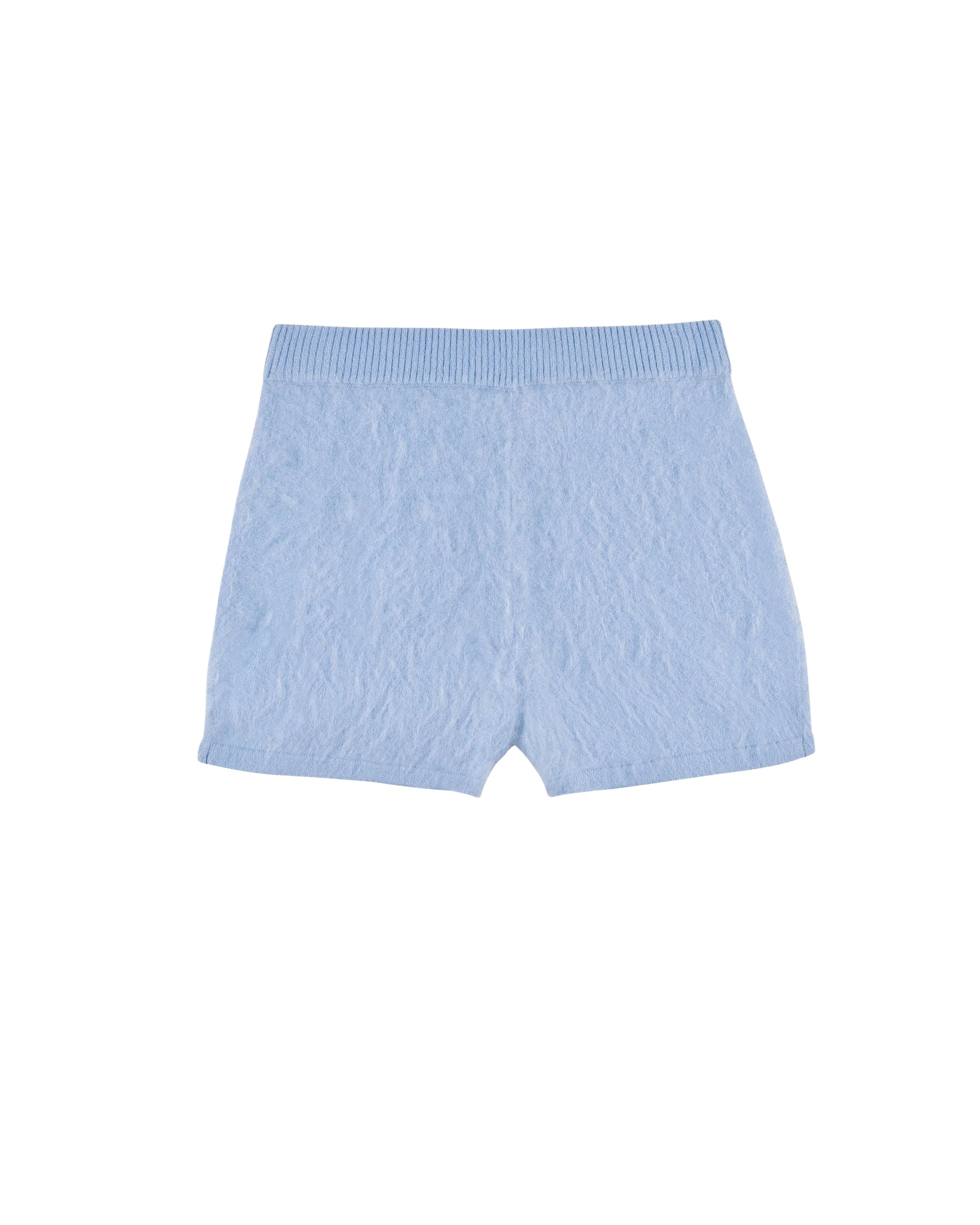 Brushed cashmere shorts - Baby Blue
