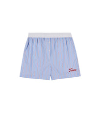 Short court à rayures - Bleu & Rouge