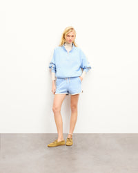 BABY BLUE / NEW / QTY : 28 / Sweatshirt Col Camionneur - Baby Blue