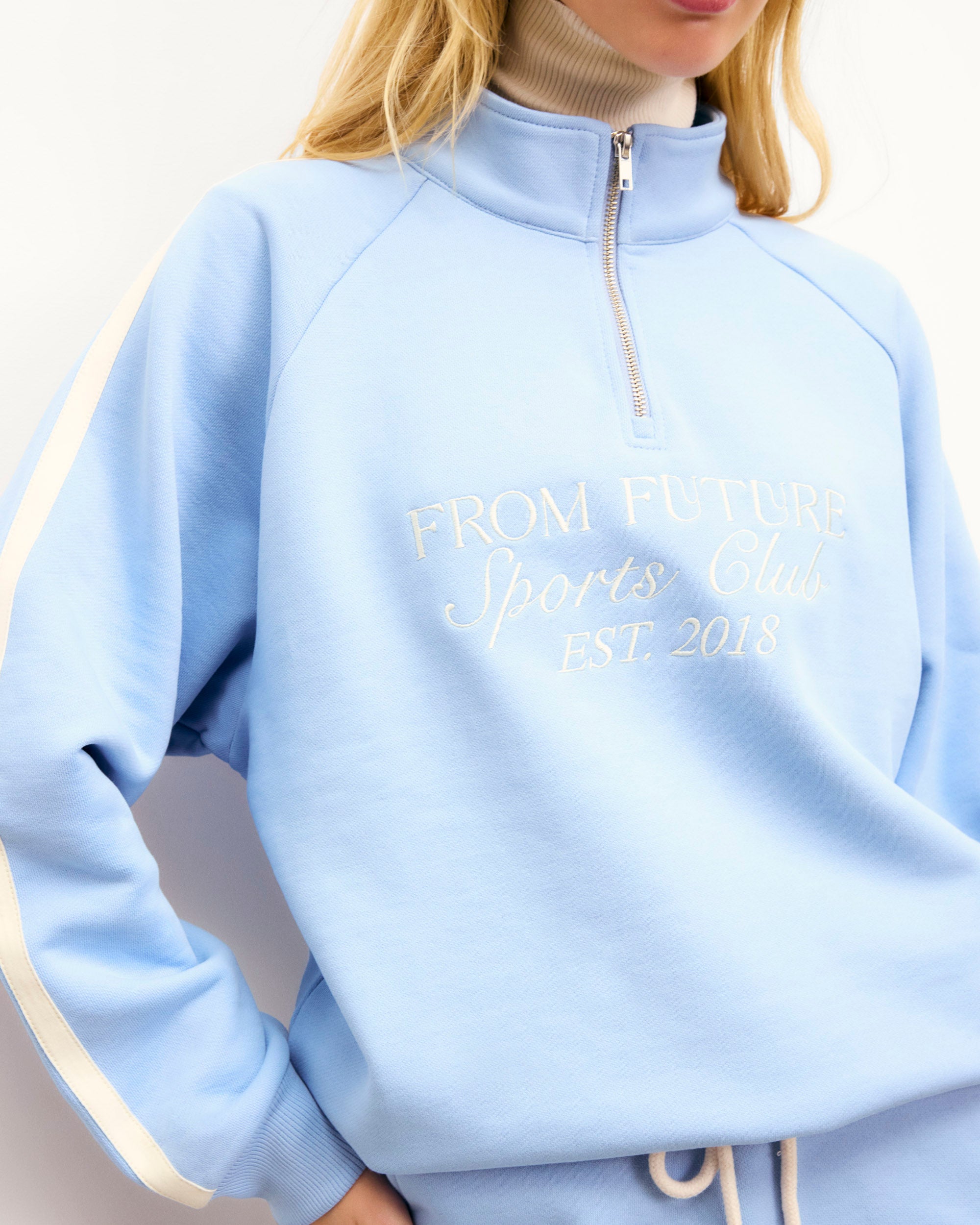 Truck-neck sweatshirt - Baby Blue