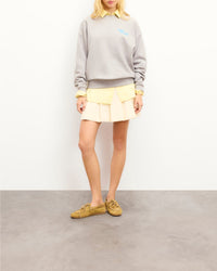 Sweatshirt à col rond - Gris Chiné Clair