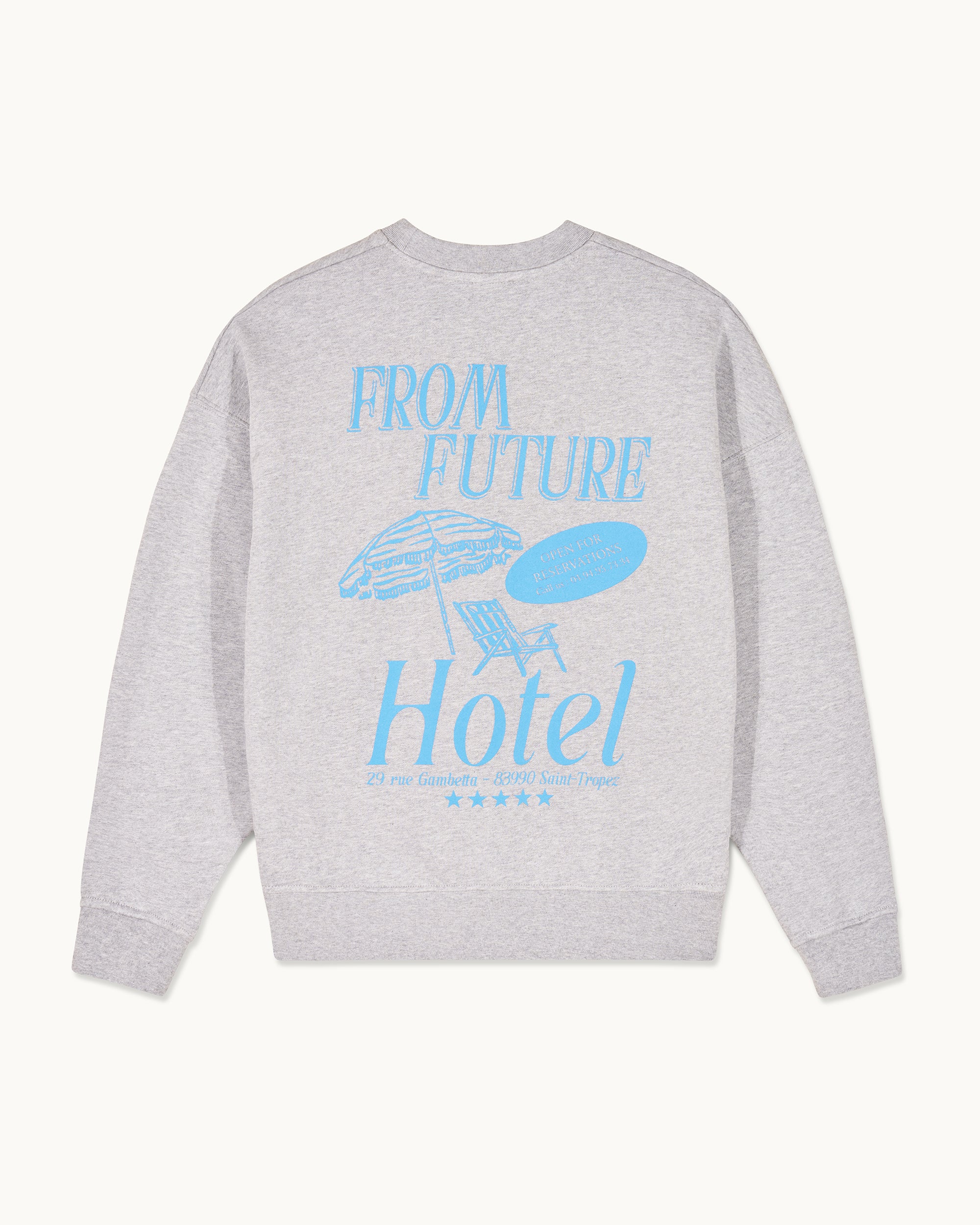 Sweatshirt à col rond - Gris Chiné Clair
