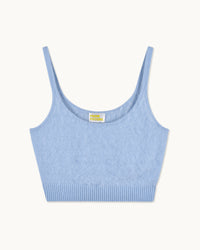 BABY BLUE / NEW / QTY : 20 / Top Brassière Cachemire Brossé - Baby Blue