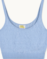 BABY BLUE / NEW / QTY : 20 / Top Brassière Cachemire Brossé - Baby Blue