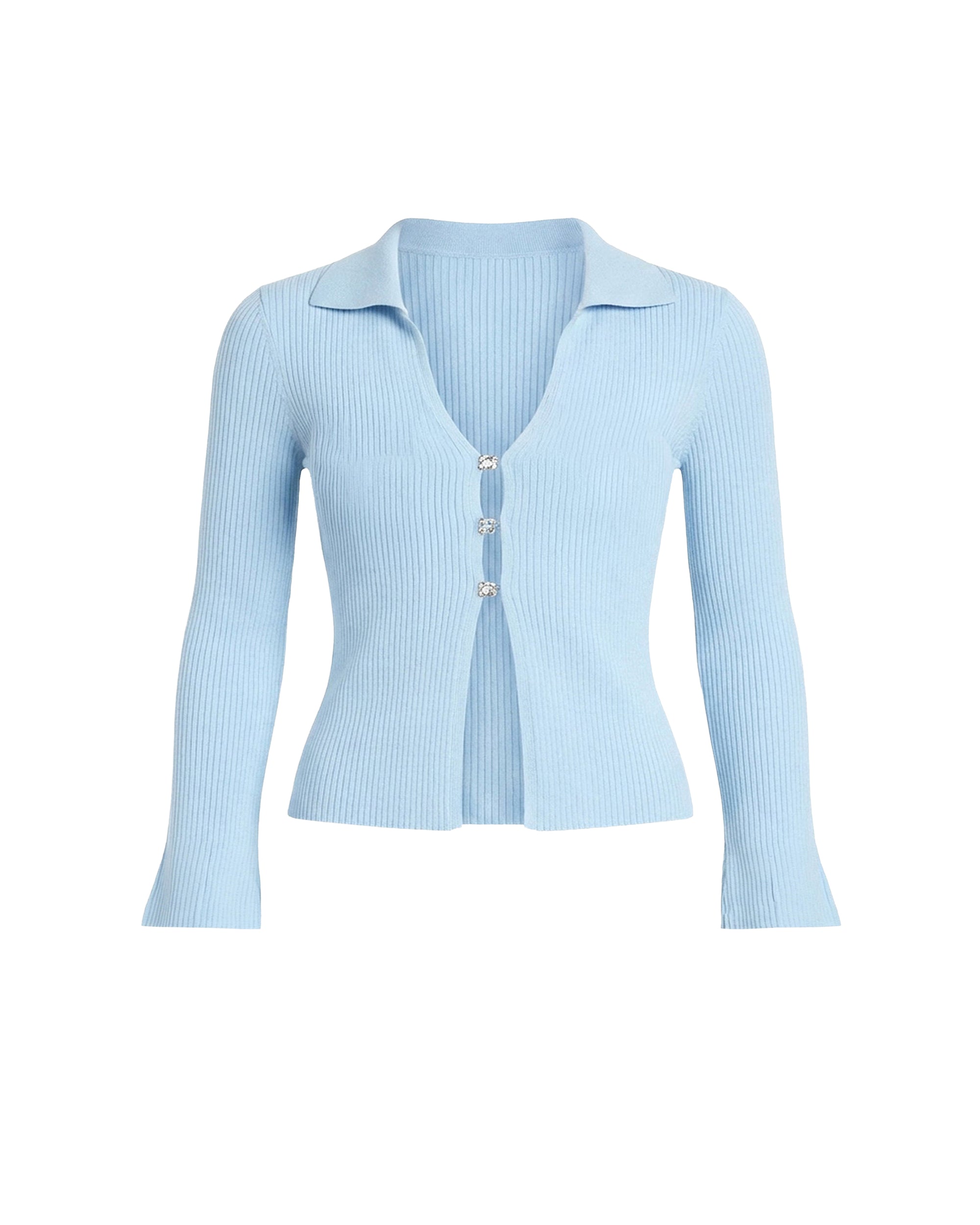 Openwork top in wool - Baby Blue