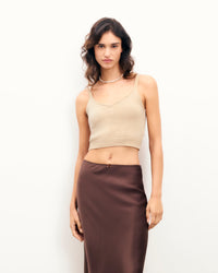 BEIGE CHINÉ / NEW / QTY : 41 / Top Brassière - Beige Chiné