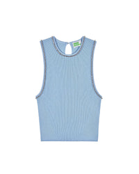 Débardeur à strass en laine - Baby Blue