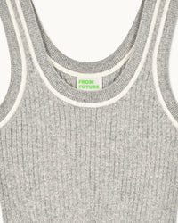 GRIS CHINE FONCE / NEW / QTY : 121 / Top Brassière à Bandes - Gris Chine Fonce