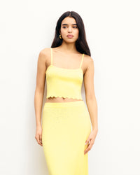 SKY YELLOW / NEW / QTY : 33 / Top Bretelles Strass - Sky Yellow