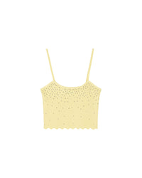Top à bretelles strass - Sky Yellow