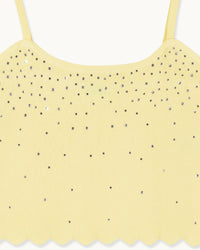 SKY YELLOW / NEW / QTY : 33 / Top Bretelles Strass - Sky Yellow