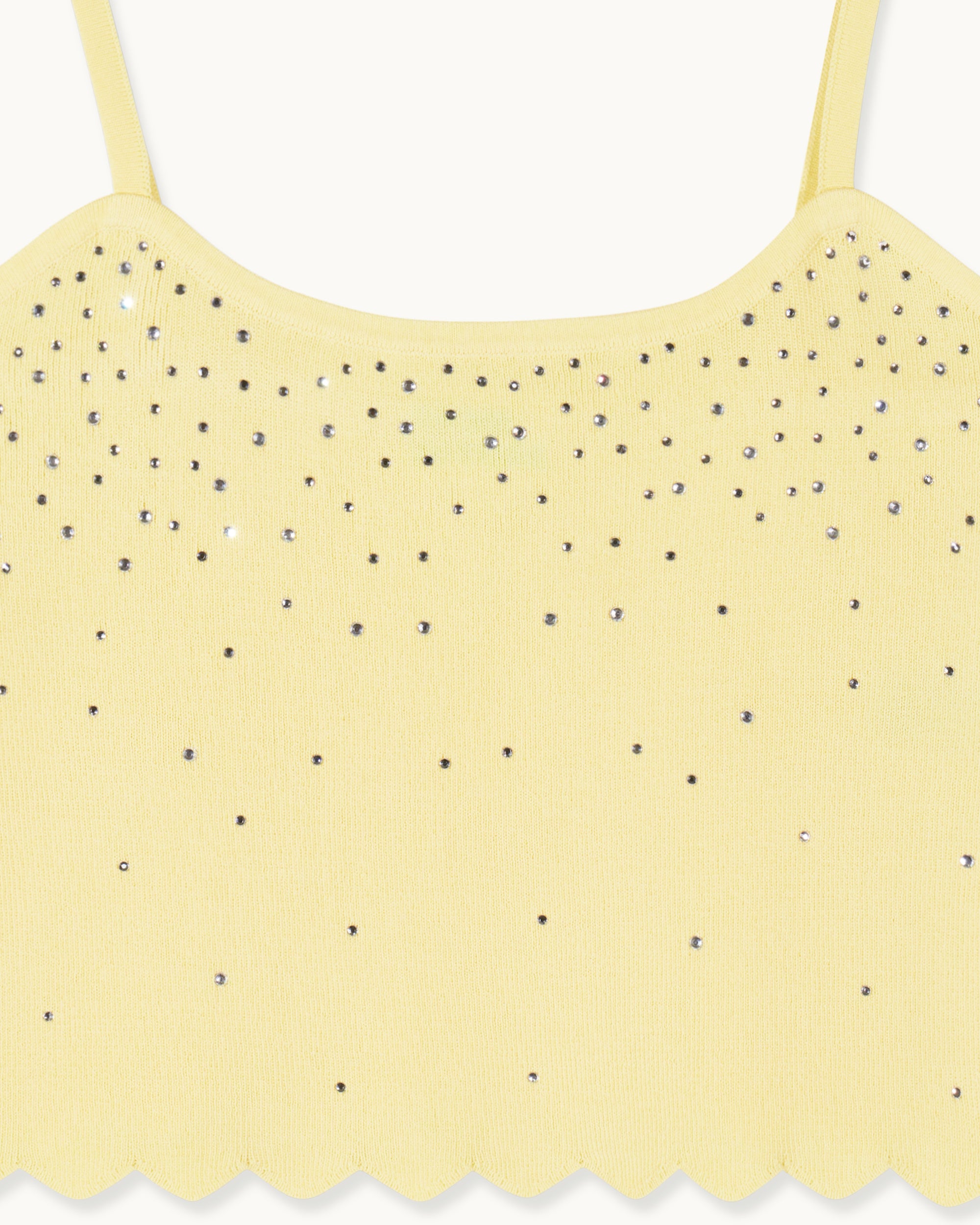 SKY YELLOW / NEW / QTY : 33 / Top Bretelles Strass - Sky Yellow