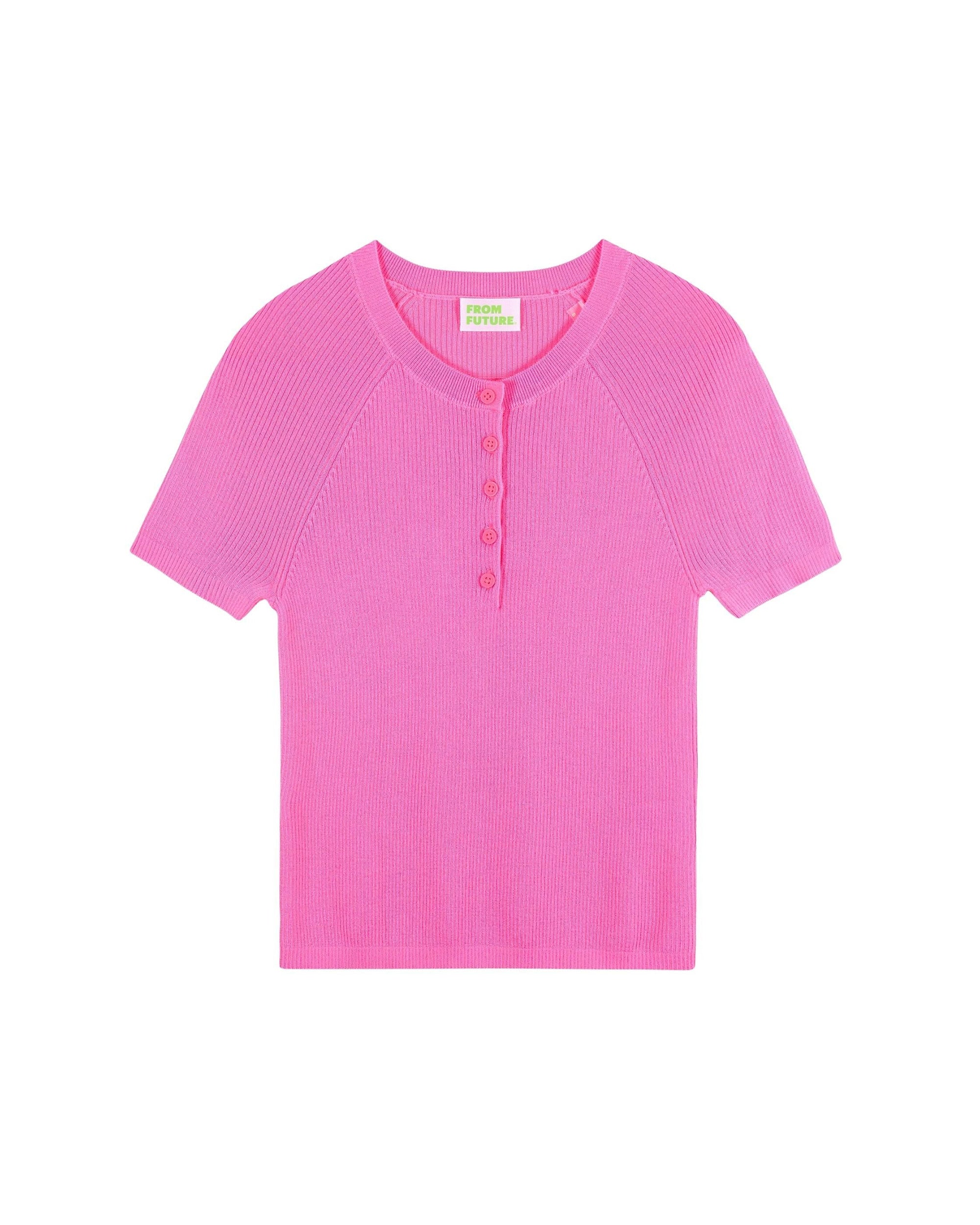 Pull à manches courtes en laine - Fantasy Pink