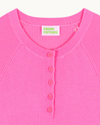 Pull à manches courtes en laine - Fantasy Pink
