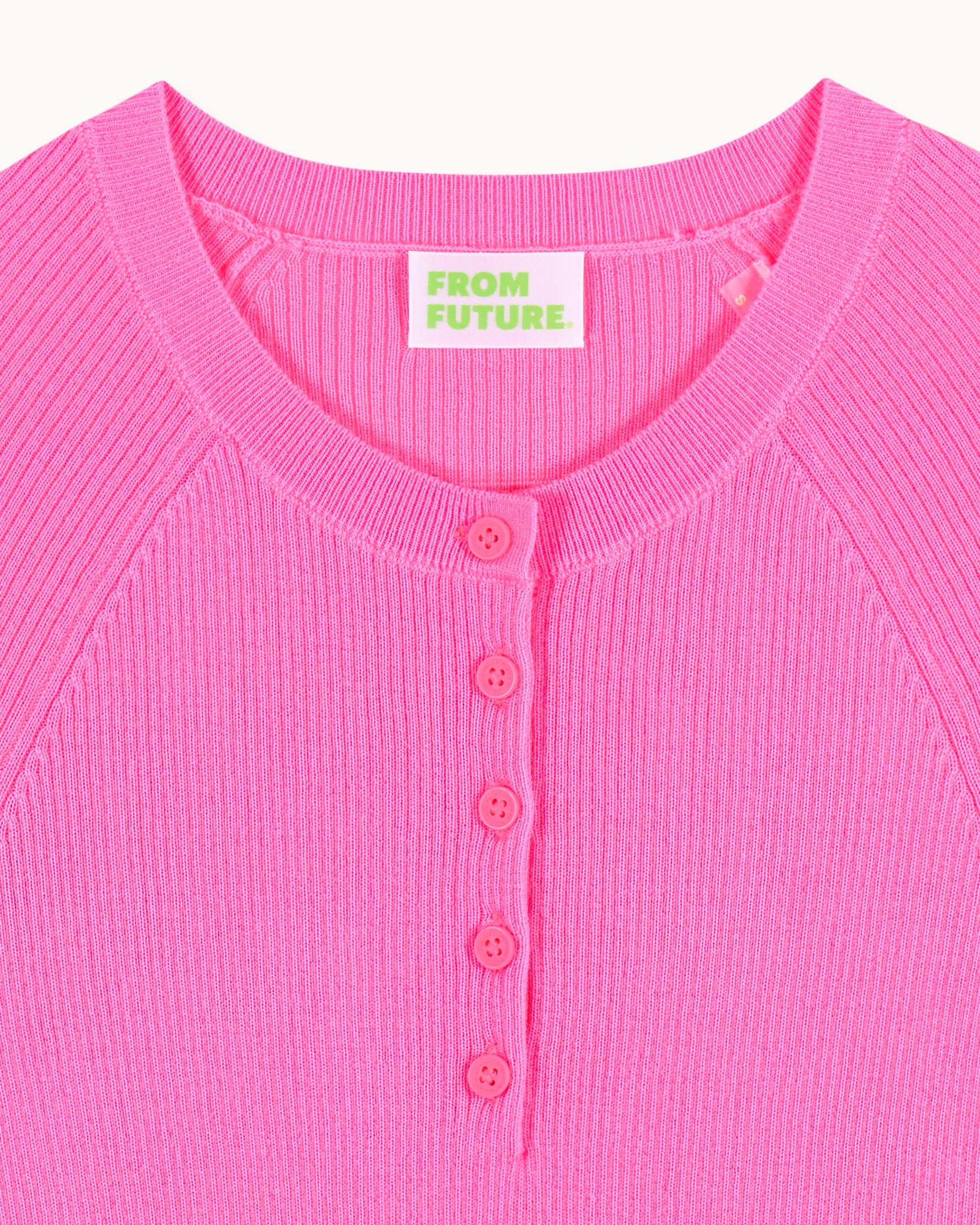 Pull à manches courtes en laine - Fantasy Pink