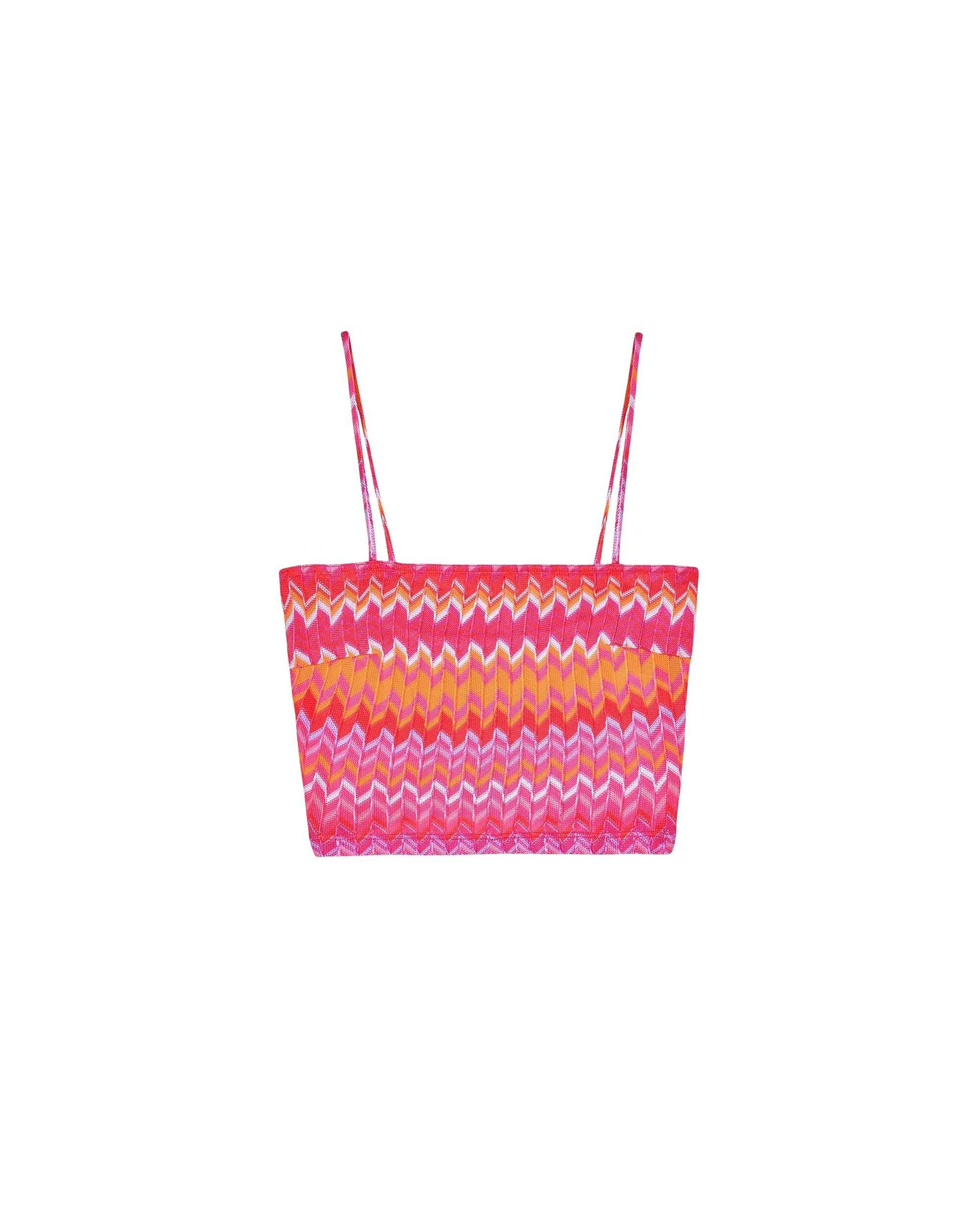 Top à bretelles - Multico Rose & Orange