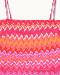 Top à bretelles - Multico Rose & Orange