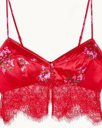 Y. ONLY PORTE / RUBY BLOOM / NEW / QTY : 32 / Top Bretelles Levana - Ruby Bloom