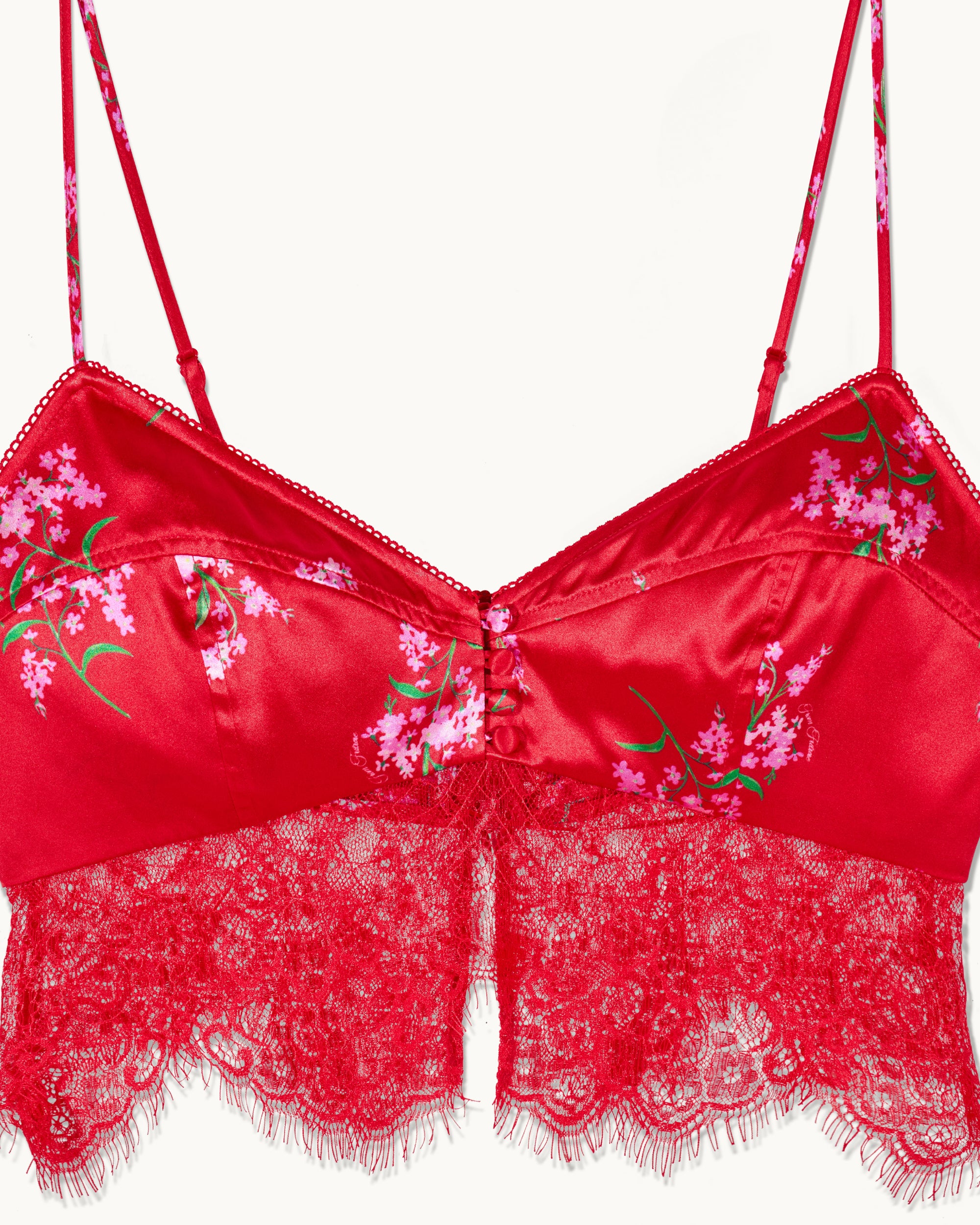 Y. ONLY PORTE / RUBY BLOOM / NEW / QTY : 32 / Top Bretelles Levana - Ruby Bloom