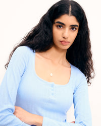 BABY BLUE / NEW / QTY : 129 / Top Manches Longues - Baby Blue
