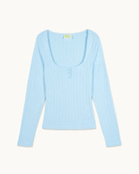 BABY BLUE / NEW / QTY : 129 / Top Manches Longues - Baby Blue