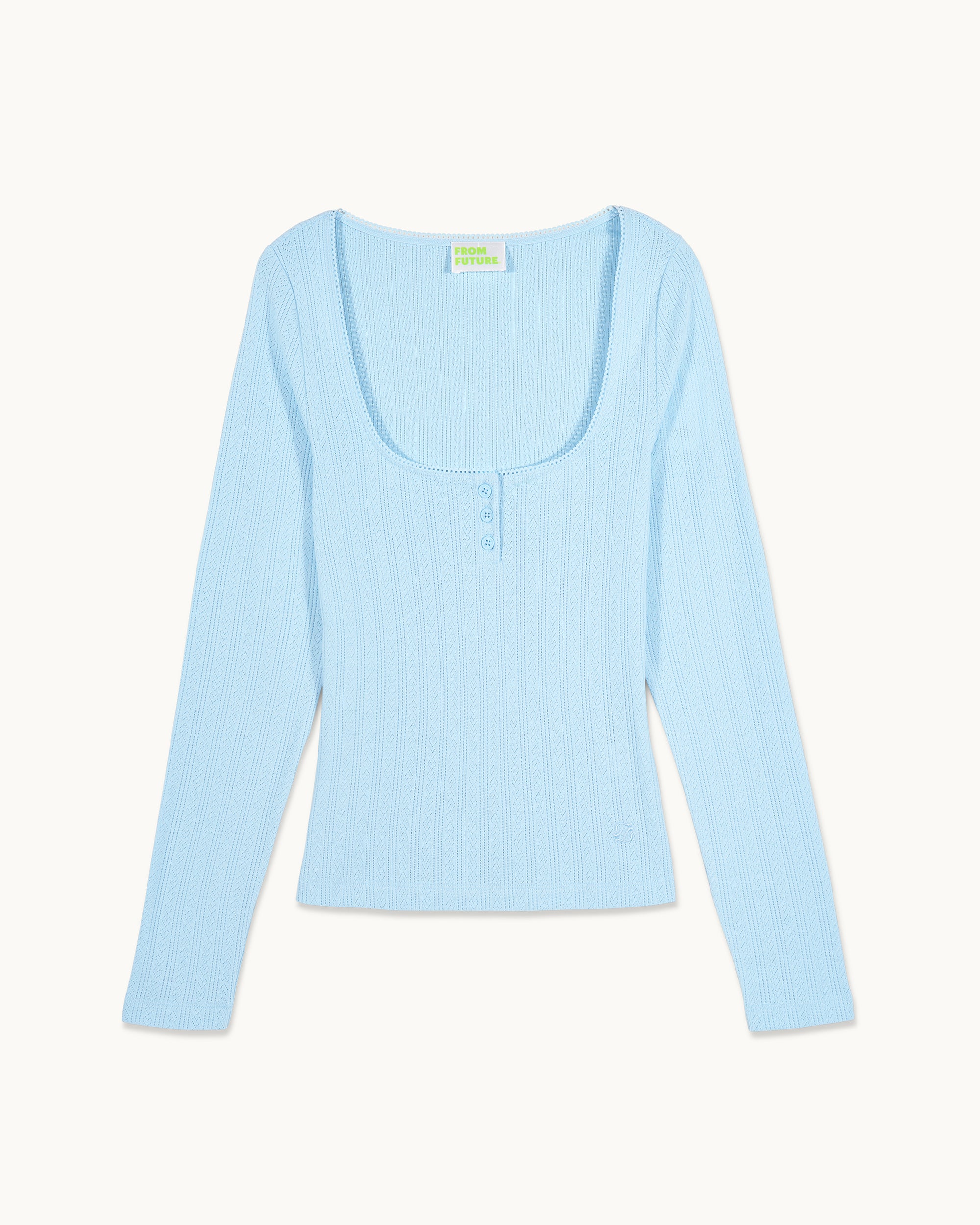 BABY BLUE / NEW / QTY : 129 / Top Manches Longues - Baby Blue