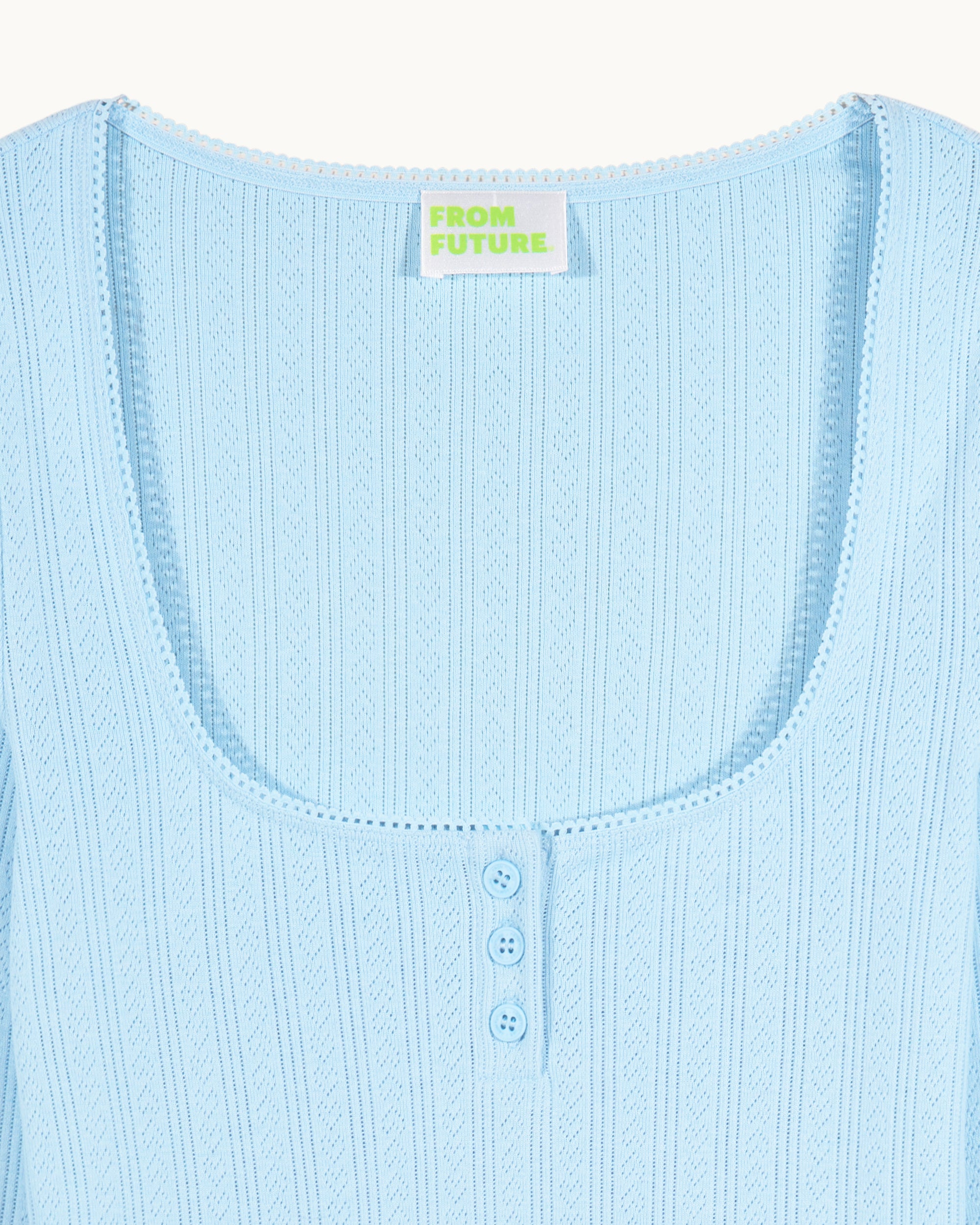BABY BLUE / NEW / QTY : 129 / Top Manches Longues - Baby Blue