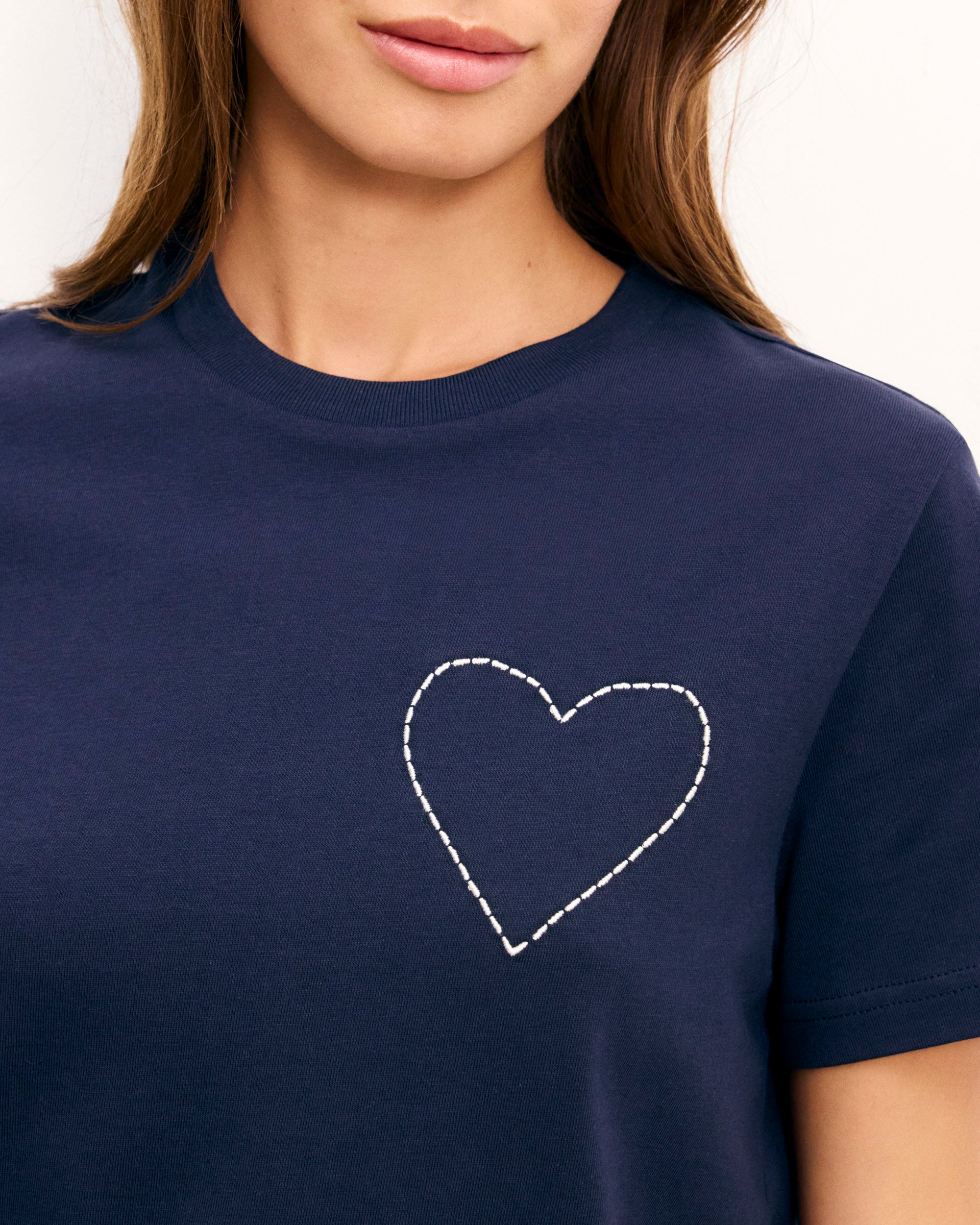 T-shirt à col rond - Navy