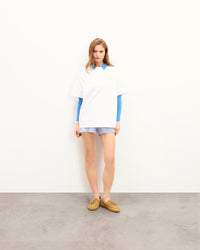 BLANC / NEW / QTY : 17 / T-shirt Unisexe Col Rond Manches Courtes - Blanc