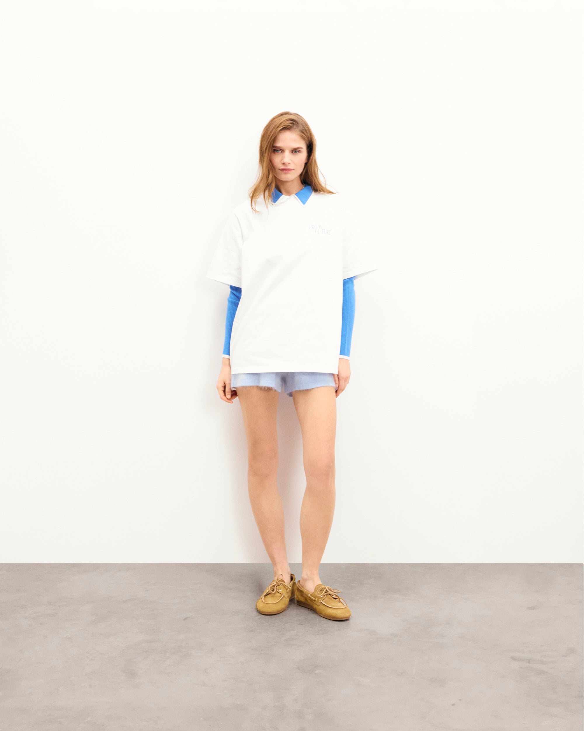 BLANC / NEW / QTY : 17 / T-shirt Unisexe Col Rond Manches Courtes - Blanc