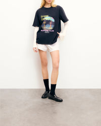 T-shirt à col rond - Washed Black