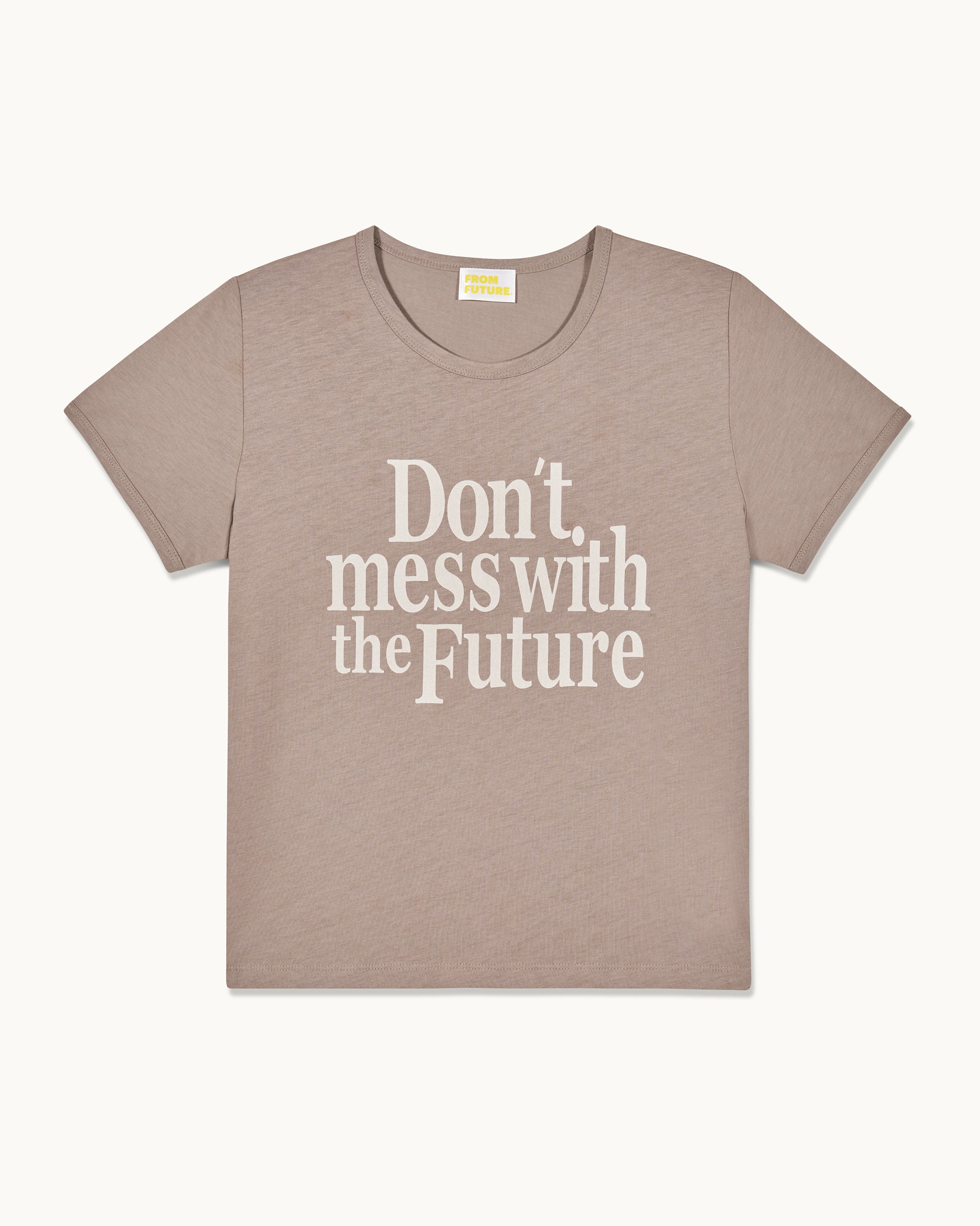 WASHED TROPICAL TAUPE / NEW / QTY : 115 / T-shirt Col Rond Manches Courtes - Washed Tropical Taupe