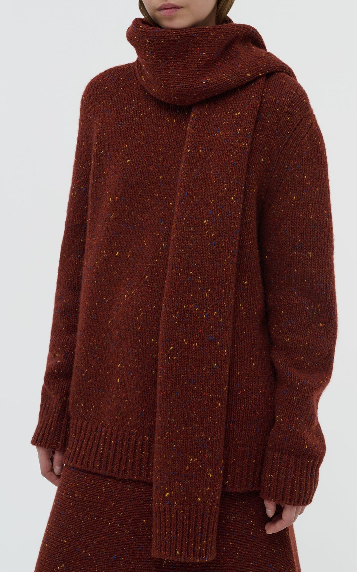 Burnt Sienna Multi / Écharpe Fokestone en cachemire - Burnt Sienna Multi