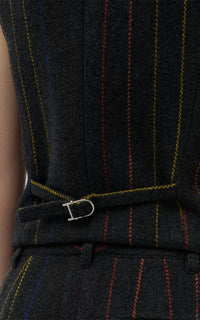 Charcoal Multi / Gilet Coleridge en laine - Charcoal Multi