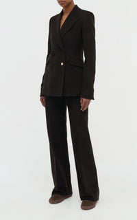 Chocolate / Veste blazer Stephanie en cachemire - Chocolate