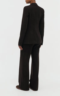 Chocolate / Veste blazer Stephanie en cachemire - Chocolate