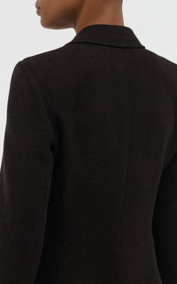 Chocolate / Veste blazer Stephanie en cachemire - Chocolate