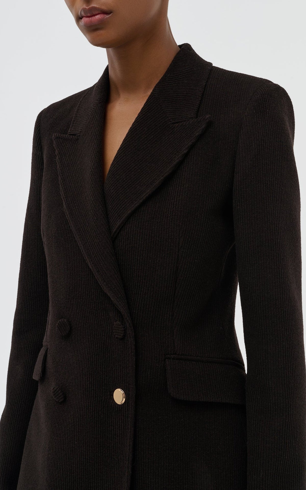 Chocolate / Veste blazer Stephanie en cachemire - Chocolate