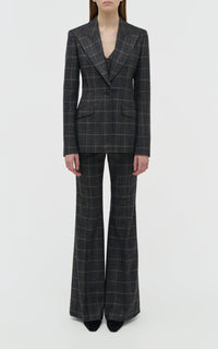 Charcoal Multi / Veste blazer Leiva en laine - Charcoal Multi