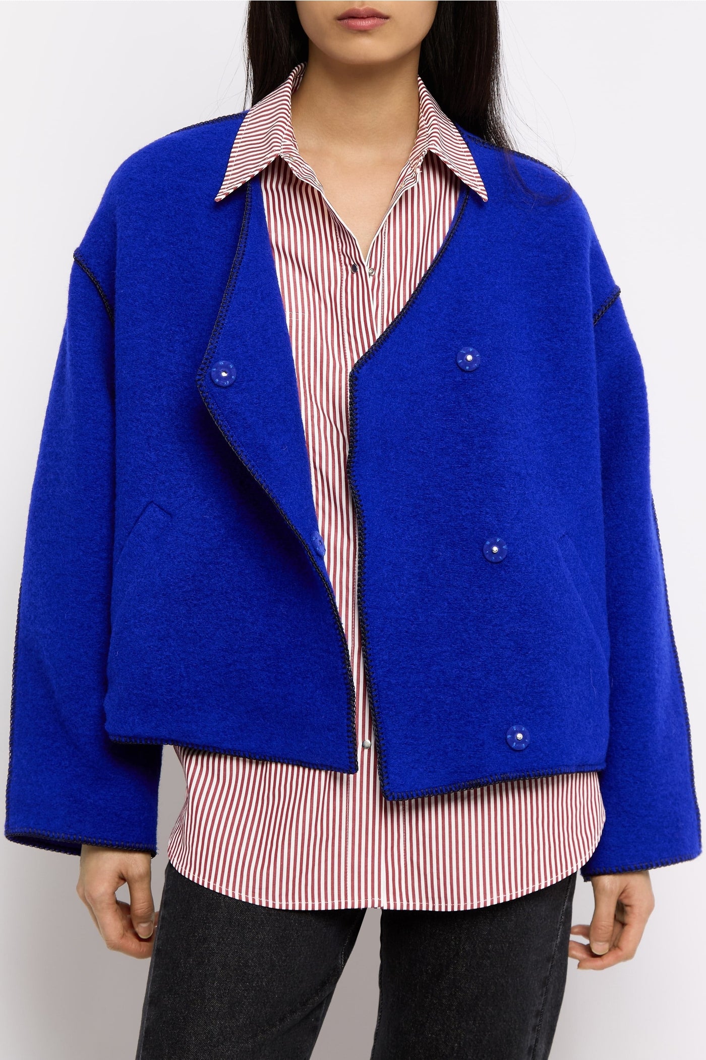Lottie wool jacket - Blue
