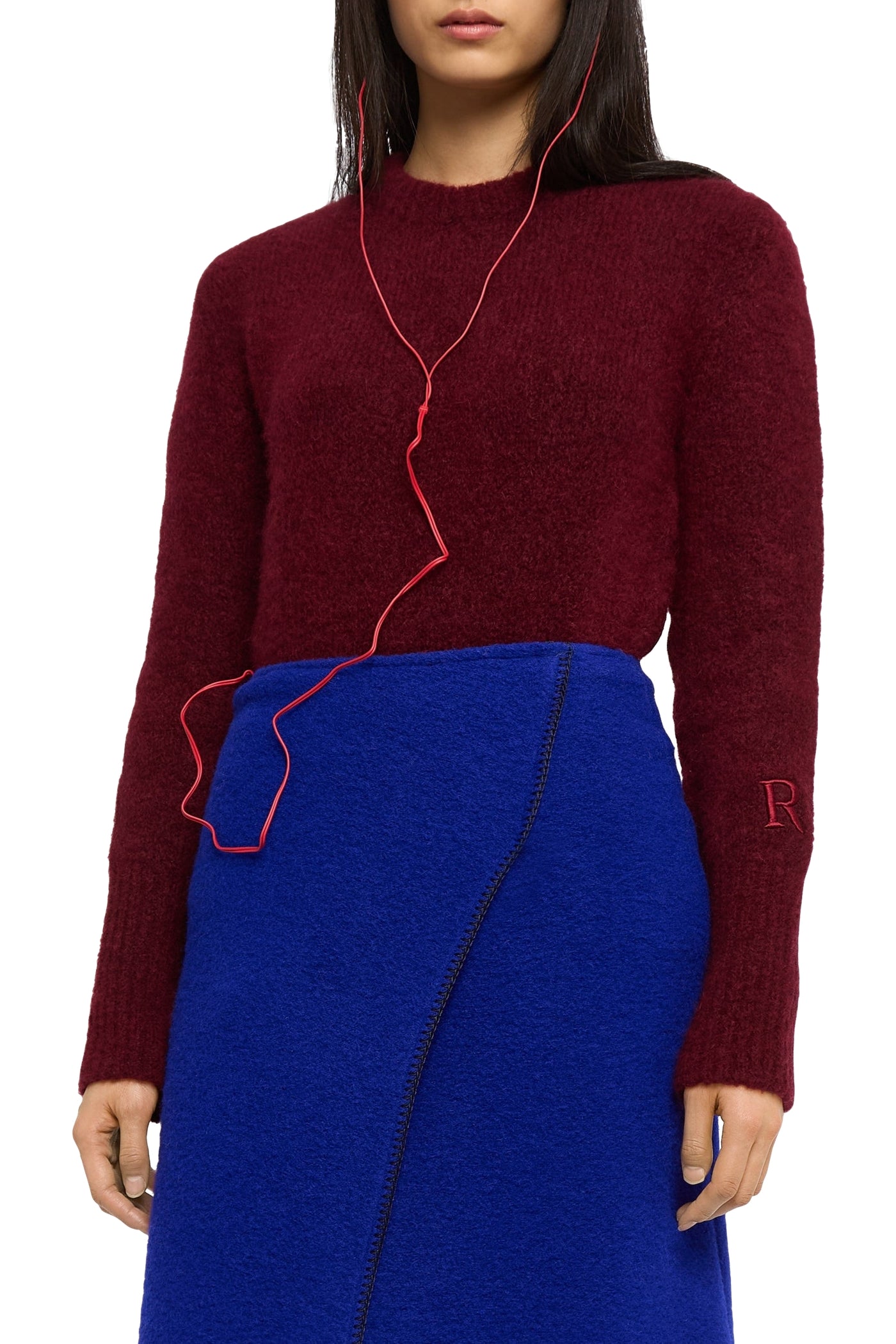 Pull Bell en laine - Bordeaux