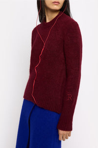 Pull Bell en laine - Bordeaux