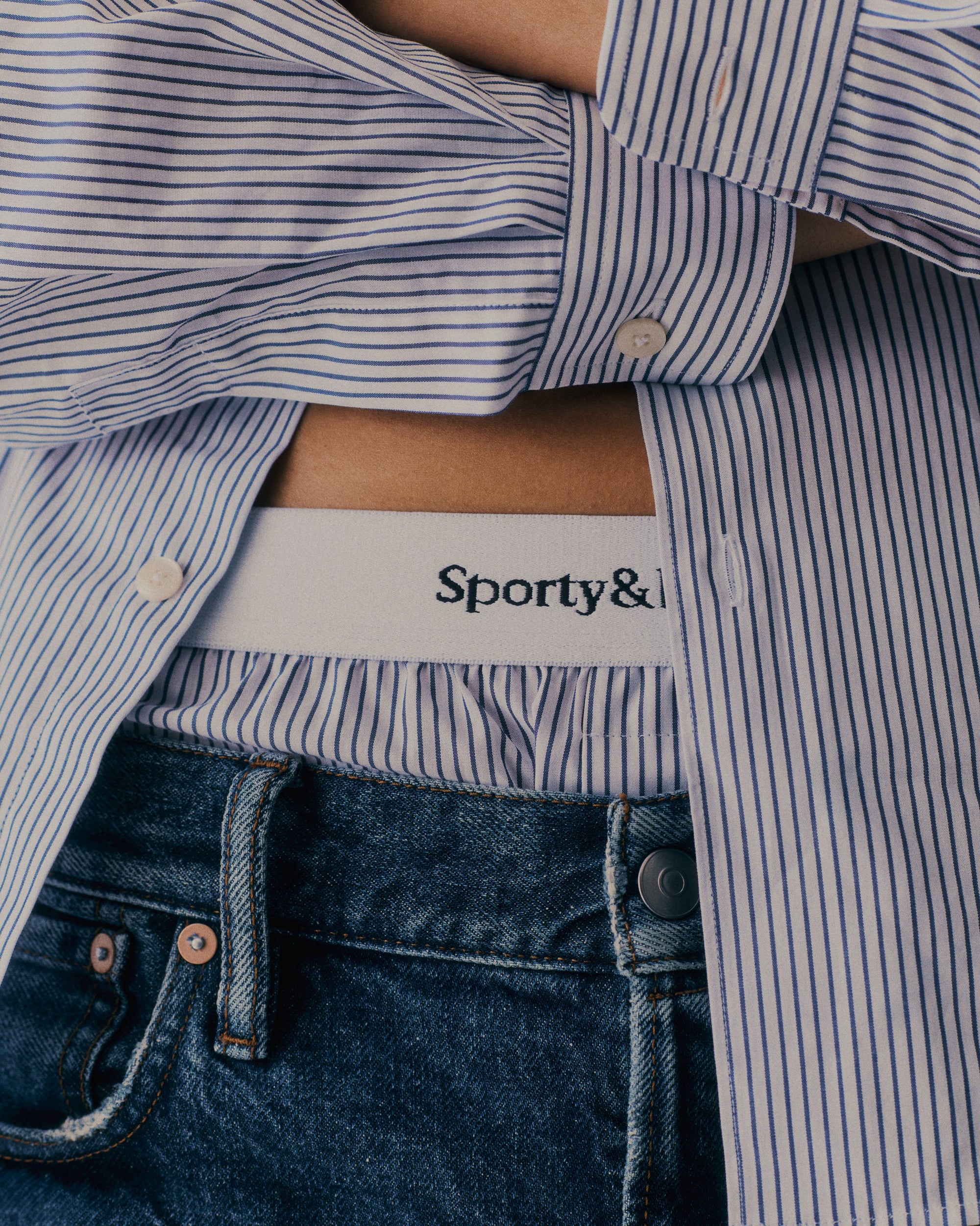 Short à rayures - Navy Striped