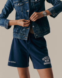 Yankees Ivy Gym Short - Navy & White