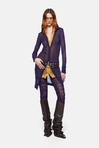 Mini dress - Violet/mustard